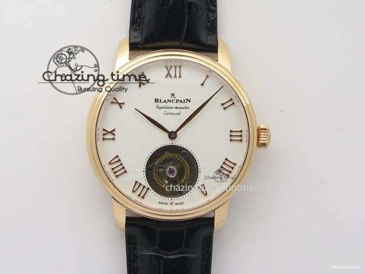 1228 SportInspired Villeret 6669 SS HG 1:1 Best Edition White Dial On Leather Strap V 8099